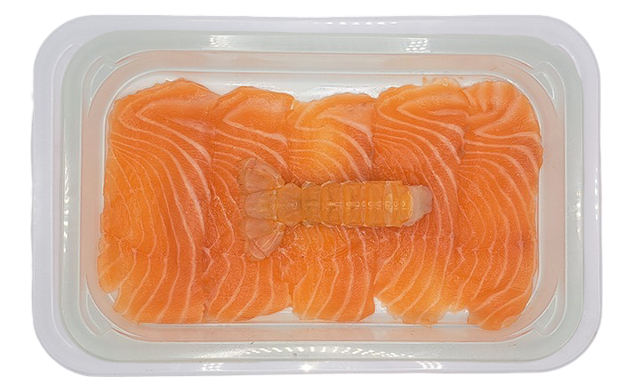 SALMONE SCAMPI CARPACCIO