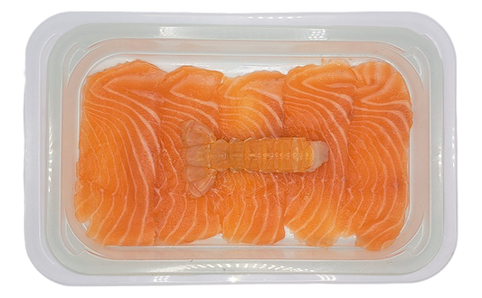 SALMONE SCAMPI CARPACCIO