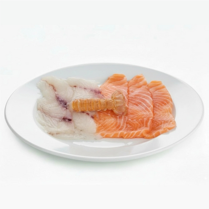 SALMONE BRANZINO SCAMPI CARPACCIO