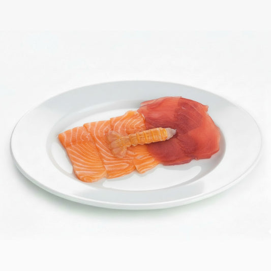 TONNO SALMONE SCAMPI CARPACCIO